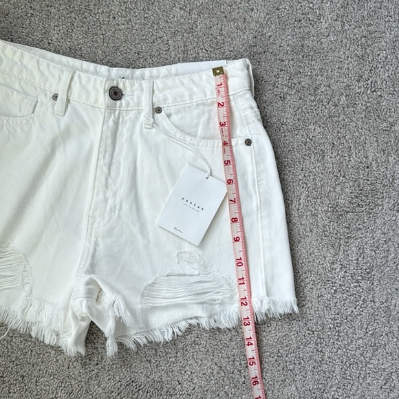 NWT KANCAN White Distressed Jean Shorts size S - Picture 5 of 6